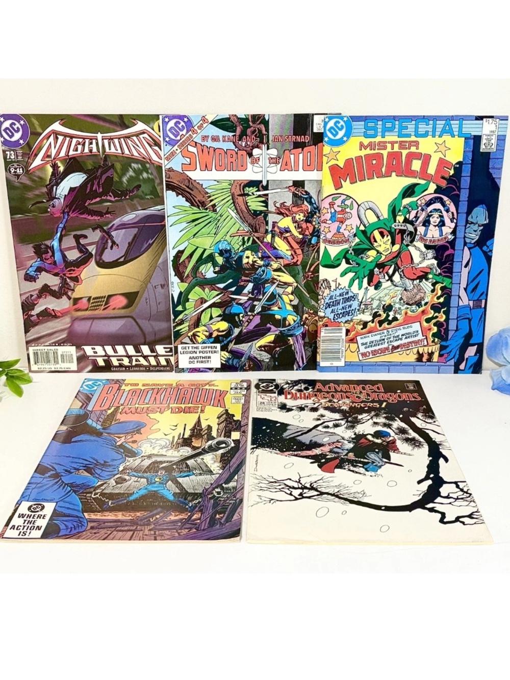 Vintage DC Comic Lot Set of 5-Retro Collectible Super Hero Ironman Book/Magazine